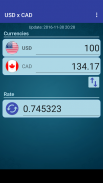 US Dollar to Canadian Dollar screenshot 1