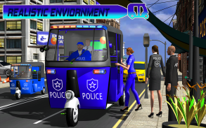 Police Tuk Tuk Rickshaw Games screenshot 2