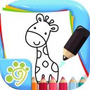 Simple line drawing for kids Icon