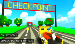 Blocky Highway Traffic Racer screenshot 1