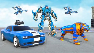 Tiger Transform Robot Car Game screenshot 2