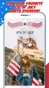 4th of July Photo Editor - American Flag Stickers screenshot 1