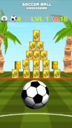Soccer Ball Knockdown - aim, flick and tumble cans screenshot 3