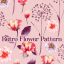 Retro Flower Pattern +HOME