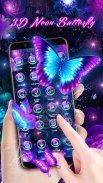 3D Neon Butterfly Shiny Theme screenshot 3