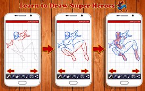 Learn to Draw Super Heroes screenshot 1