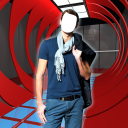 Man Fashion Photo Montage Icon