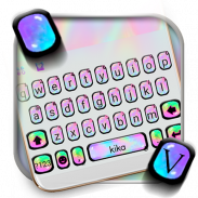 Tema Keyboard Colorful Holographic screenshot 2