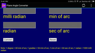 Plane Angle Converter Degree to Radian screenshot 3