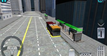 3D เมืองขับรถ - ที่จอดรถบัส screenshot 1