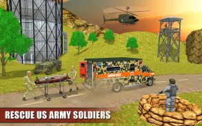 Army Ambulance Driving 2019-US Soldier Rescue Game screenshot 3