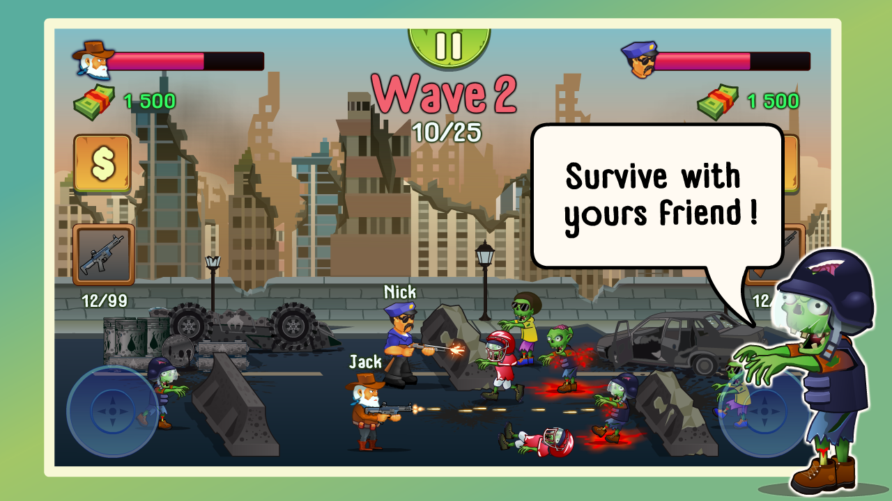 Two guys & Zombies 2 (two-player game) Game for Android - Download