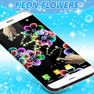 Hình nền động Neon Flowers screenshot 2