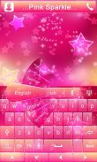 Pink Sparkle GO Keyboard Theme screenshot 3