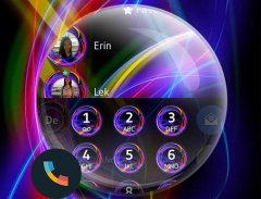 Neon Abstract Phone Dial Theme screenshot 0