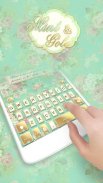 Mint & Gold GO Keyboard theme screenshot 2