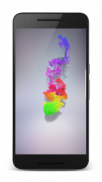 S8 Color Burst Particles Nougat 3D live wallpaper screenshot 1