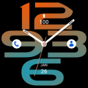 Strong Blue Orange Watch Face