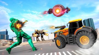 Flying Robot Tractor Transforms Games screenshot 1