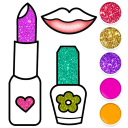 Glitter Beauty Coloring Pages Icon