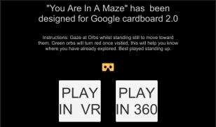 You Are In A Maze : VR screenshot 0