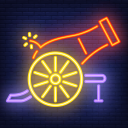 Cannon Voodoo Game Knock Down Icon