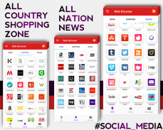 Web Browser: All Social Media Shopping & News App screenshot 1
