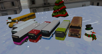 Bus winter parking - 3D game screenshot 2