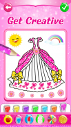 Glitter dress coloring and drawing book for Kids screenshot 15