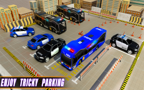 警察巴士停车场 教练巴士驾驶模拟器 screenshot 1