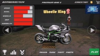 Wheelie King 2 - motorcycle 3D screenshot 0