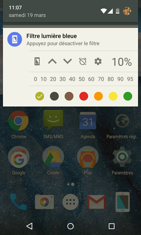 Filtre de clearance lumière bleue apk