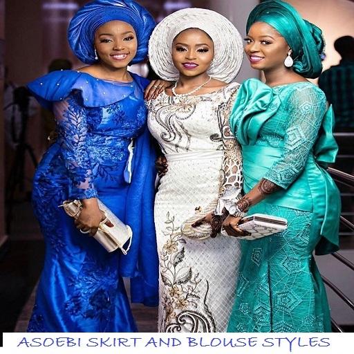 Aso ebi skirt 2024 and blouse lace styles