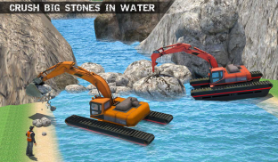 Acqua Surfista scavatrice Gru 3D Costruzione Luogo screenshot 17