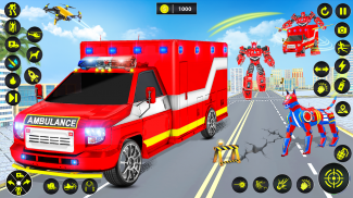 รถพยาบาล หุ่นยนต์สุนัข เกมรถ screenshot 7