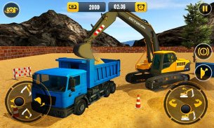 重型挖掘机起重机：建设城市卡车3D screenshot 0
