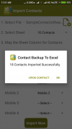 Backup Contact To Excel (Impor screenshot 7