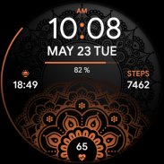 Henna Flower - watch face screenshot 13