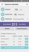 Exercise Calorie Calculator screenshot 1