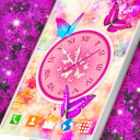 Butterfly Analog Clock Icon