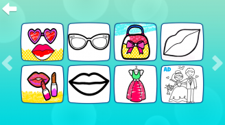 Glitter Lips Coloring Game screenshot 2