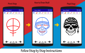How to Draw Skull Tattoo Easy screenshot 5