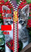 Cute Kitty Zipper Lock Screen screenshot 4