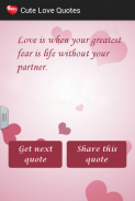 Cute Love Quotes screenshot 0