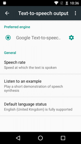 Speech Services by Google screenshot 1