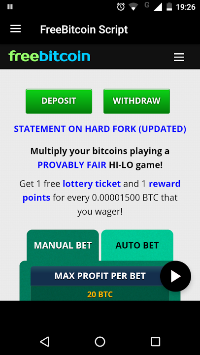 free bitcoin script for android