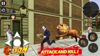 serangan singa marah & menyerang permainan screenshot 1