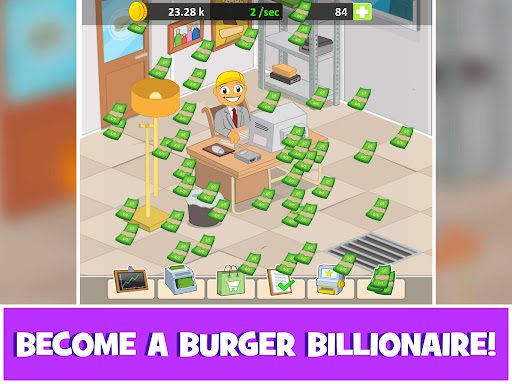 Burger Clicker: The Free Incremental Billionaire Game - Make money fast!  Raise your Burger Empire from scratch and transform yourself into the  greatest tycoon! Tap the screen and become a  millionaire!::Appstore for