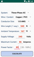 NEC Voltage Drop Calculator screenshot 0