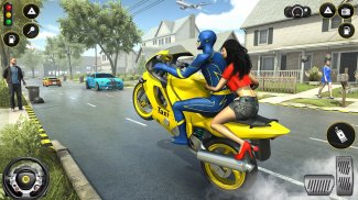 Superhero Bike Taxi: Bike Game screenshot 0